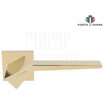 Дверная ручка на розетке PORTA DI PARMA 'Origami' pvd полированное золото