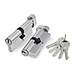 Цилиндровый механизм Fuaro (Фуаро) (100 ZM/70) 1000ZMKnob 70 mm (30+10+30) с вертушкой, хром