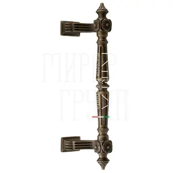 Ручка дверная скоба Extreza 'Leon' (Леон) 277 мм (200 мм) матовая бронза