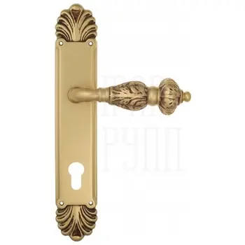 Дверная ручка Venezia 'LUCRECIA' на планке PL87 французское золото (cyl)