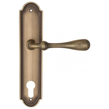 Дверная ручка Fratelli Cattini 'RETRO' на планке PL248 матовая бронза (cyl)