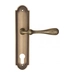 Дверная ручка Fratelli Cattini 'RETRO' на планке PL248, матовая бронза (cyl)