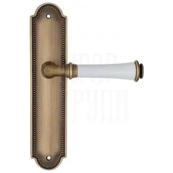 Дверная ручка Fratelli Cattini "GRACIA CERAMICA BIANCO" на планке PL248