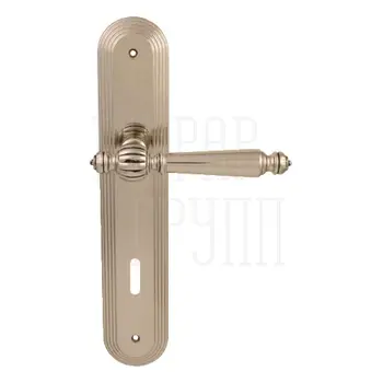 Дверная ручка на планке Melodia 235/235 'Mirella' серебро (key)