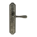 Дверная ручка Extreza 'CARRERA' (Каррера) 321 на планке PL03, античное серебро