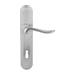 Дверная ручка Extreza 'TOLEDO' (Толедо) 323 на планке PL05, матовый хром (key)