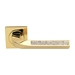 Дверные ручки на розетке Morelli Luxury "Brilliance", золото с кристаллами хрусталя