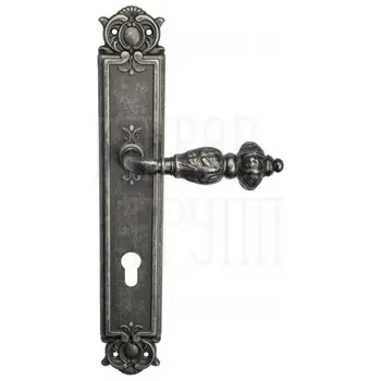Дверная ручка Venezia 'LUCRECIA' на планке PL97 античное серебро (cyl)