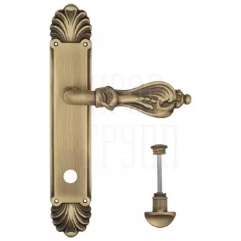 Дверная ручка Venezia 'FLORENCE' на планке PL87 матовая бронза (wc)