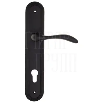 Дверная ручка Fratelli Cattini 'LUCCIA' на планке PL288 матовый черный (cyl)