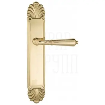 Дверная ручка Venezia 'VIGNOLE' на планке PL87 полированная латунь