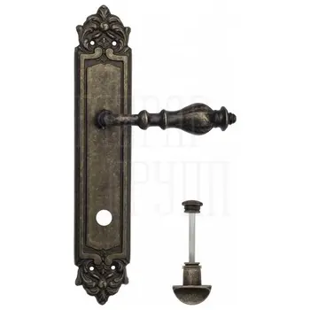 Дверная ручка Venezia 'GIFESTION' на планке PL96 античная бронза (wc)