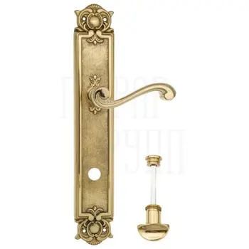 Дверная ручка Venezia 'VIVALDI' на планке PL97 полированная латунь (wc)