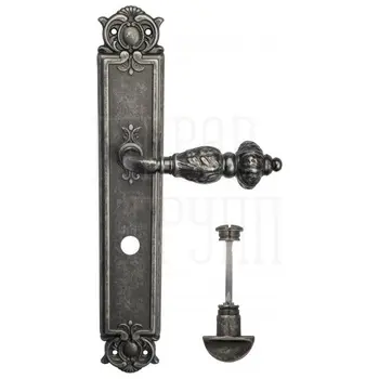 Дверная ручка Venezia 'LUCRECIA' на планке PL97 античное серебро (wc)