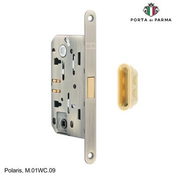 Защелка врезная магнитная под фиксатор PORTA DI PARMA Polaris матовая бронза