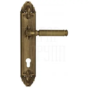 Дверная ручка Venezia 'MOSCA' на планке PL90 матовая бронза (cyl)