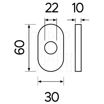 Фиксатор поворотный Extreza Hi-Tech WC-R22 матовая латунь