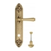 Дверная ручка Venezia "CALLISTO" на планке PL90, французское золото (wc)