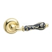 Дверная ручка на розетке Fimet 'Flora' 147P (231С), золото + синяя керамика