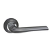 Дверные ручки Renz (Ренц) "Терамо" INDH 429-08 на круглой розетке, черный/хром блестящий