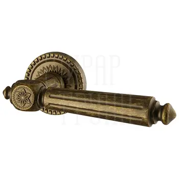 Дверная ручка Armadillo на круглой розетке 'Matador' CL4 античная бронза