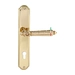 Дверная ручка Extreza "LEON" (Леон) 303 на планке PL01, полированное золото (cyl)