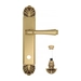 Дверная ручка Venezia "CALLISTO" на планке PL87, французское золото (wc-4)