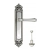 Дверная ручка Venezia 'CALLISTO' на планке PL96, натуральное серебро (wc)