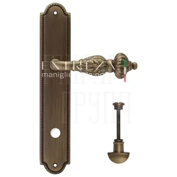 Дверная ручка Extreza 'TESLA' (Тесла) 315 на планке PL03 матовая бронза (wc)