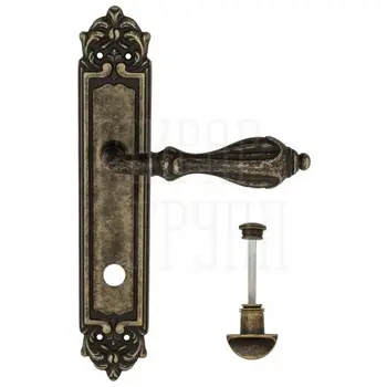 Дверная ручка Venezia 'ANAFESTO' на планке PL96 античная бронза (wc)
