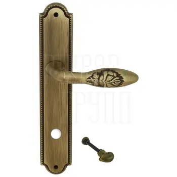 Дверная ручка Extreza 'MIREL-ROSE' (Мирель-роуз) на планке PL03 матовая бронза (wc)