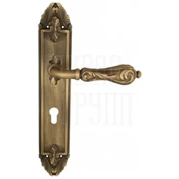 Дверная ручка Venezia 'MONTE CRISTO' на планке PL90 матовая бронза (cyl)