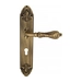 Дверная ручка Venezia 'MONTE CRISTO' на планке PL90, матовая бронза (cyl)