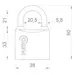 Замок Punto (Пунто) навесной PK-0138 3 key англ.ключ., схема