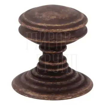 Мебельная ручка-кноб Melodia 801 Ranja (Ø25х30 мм) античная бронза