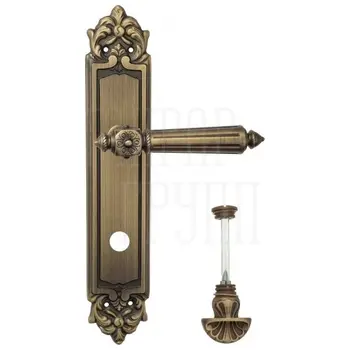 Дверная ручка Venezia 'CASTELLO' на планке PL96 матовая бронза (wc-4)