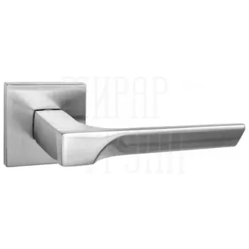 Дверные ручки Puerto (Пуэрто) 'Кастаньоле', серия SLIM INAL 549-03 (slim) на тонком квадратном основании матовый никель