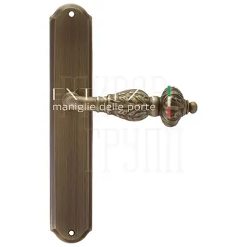 Дверная ручка Extreza 'TESLA' (Тесла) 315 на планке PL01 матовая бронза
