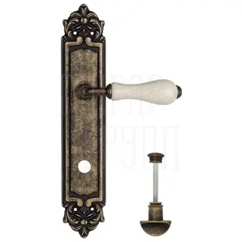 Дверная ручка Venezia 'COLOSSEO' на планке PL96 античная бронза (wc)