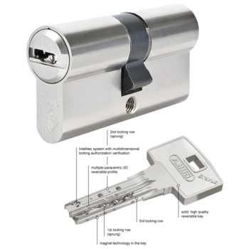Цилиндровый механизм Abus Bravus.3500 MX MAGNET ключ-ключ 120 mm (40+10+70) никель