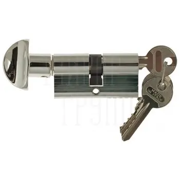 Venezia цилиндр (70 мм/35+10+25) ключ-вертушка полированный хром