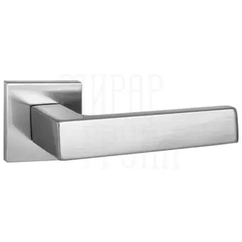 Дверные ручки Renz (Ренц) 'Корсико' INDH 323-03 slim на квадратной розетке матовый никель