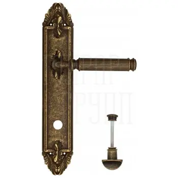 Дверная ручка Venezia 'MOSCA' на планке PL90 античная бронза (wc)