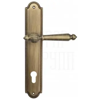 Дверная ручка Venezia 'PELLESTRINA' на планке PL98 матовая бронза (cyl)