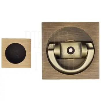 Ручка для раздвижной/распашной двери на квадратном основании Venezia U144 матовая бронза