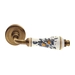 Дверные ручки на круглой розетке Morelli Luxury 'Ceramica', бронза + керамика декоративная