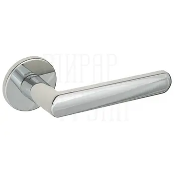 Дверная ручка Fratelli 'NEVADA' 7 FS на круглой розетке полированный хром