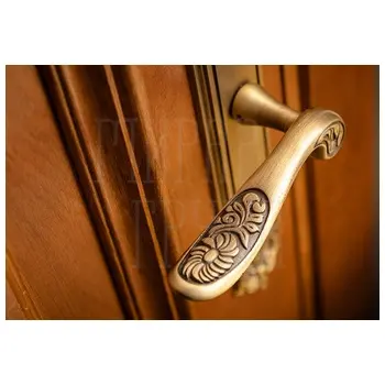 Дверная ручка на планке Melodia 285/229 'Daisy' матовая бронза (cyl)