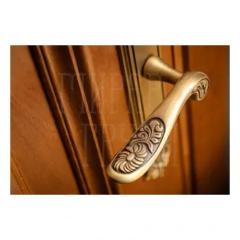 Дверная ручка на планке Melodia 285/229 'Daisy' матовая бронза (cyl)