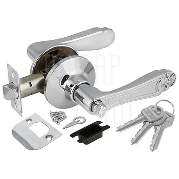 Дверная ручка-защелка Fuaro (Фуаро) DK637 (кл/фик.) хром